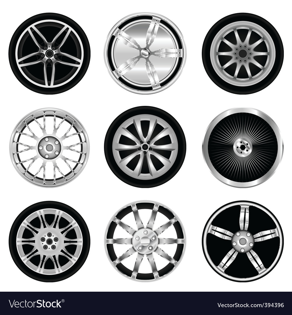 Sporty aluminum wheel Royalty Free Vector Image