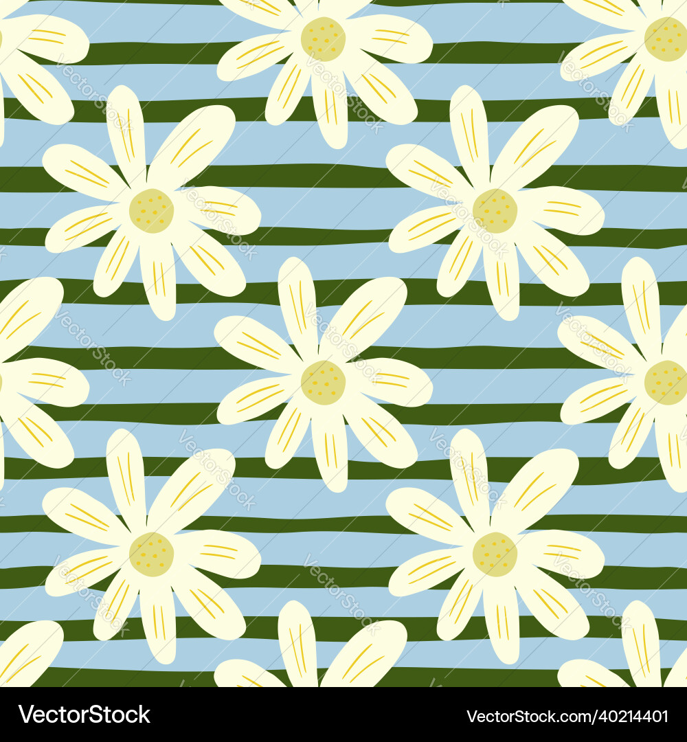Abstract ditsy flowers seamless pattern Royalty Free Vector