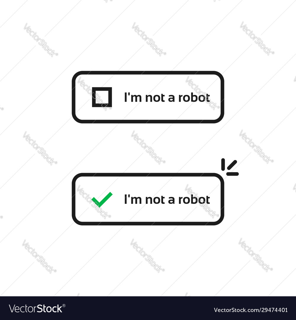 Access captcha like i m not a robot vector image Access captcha like i m not a robot