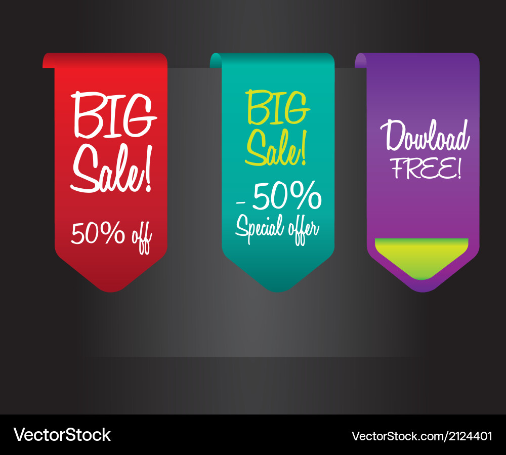 Big Sale Labels Royalty Free Vector Image Vectorstock