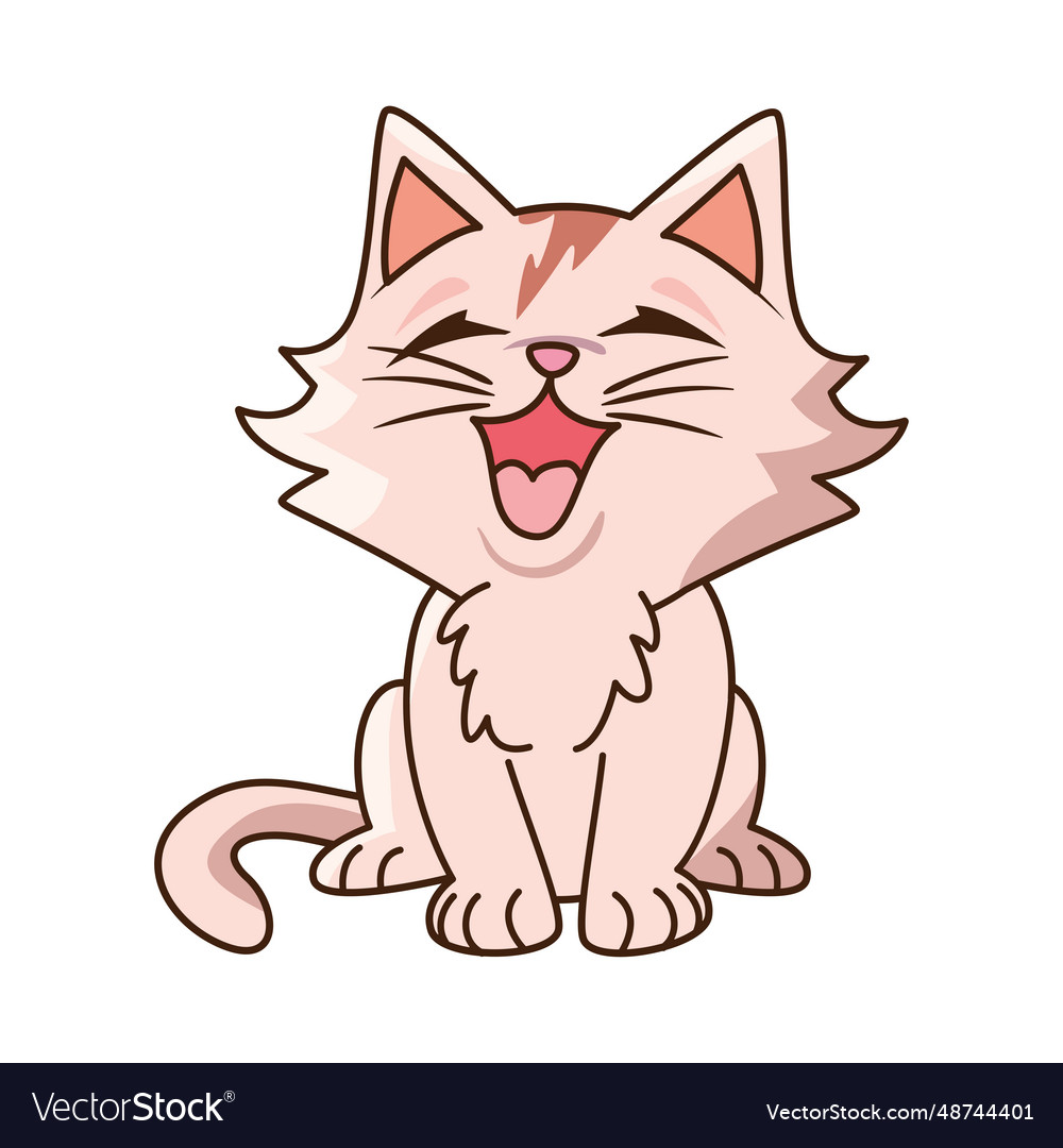 Cat mascot happy