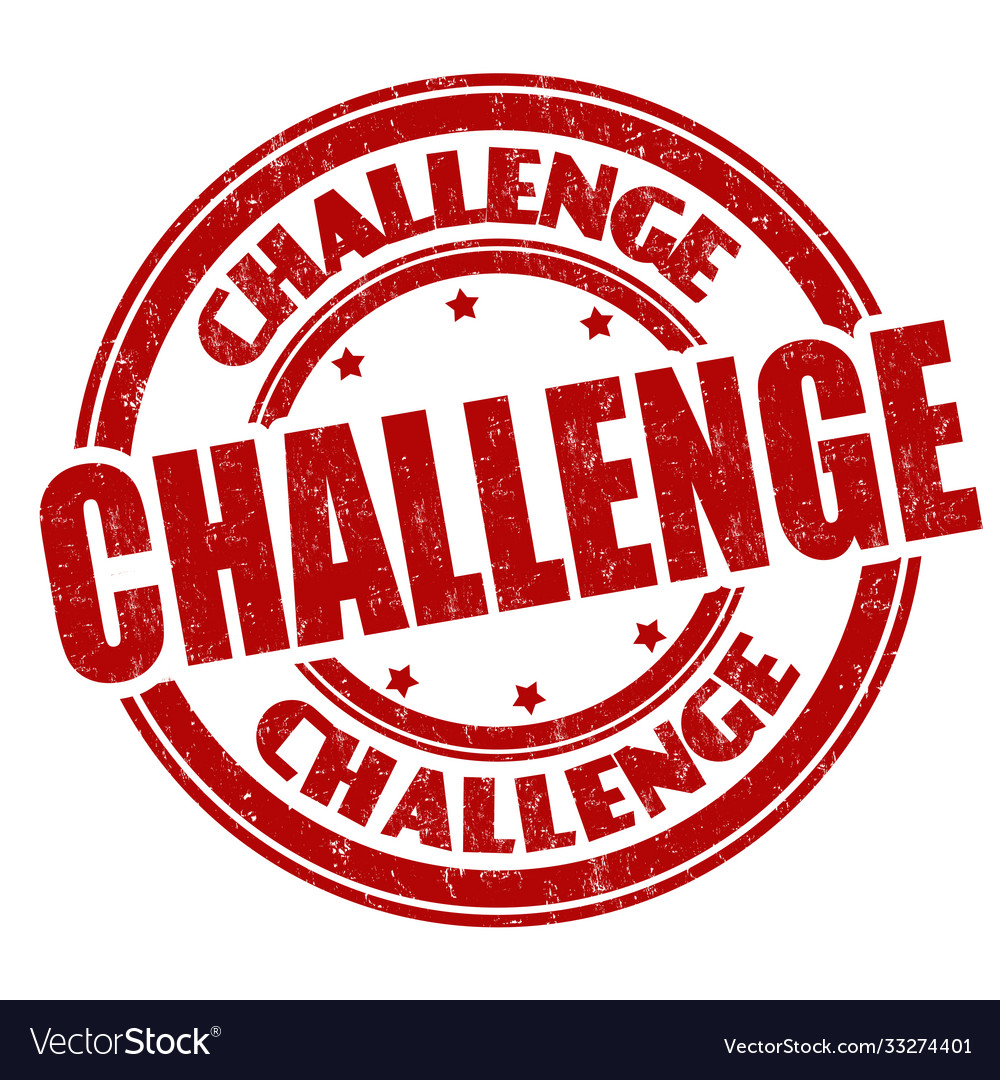 Challenge sign or stamp Royalty Free Vector Image