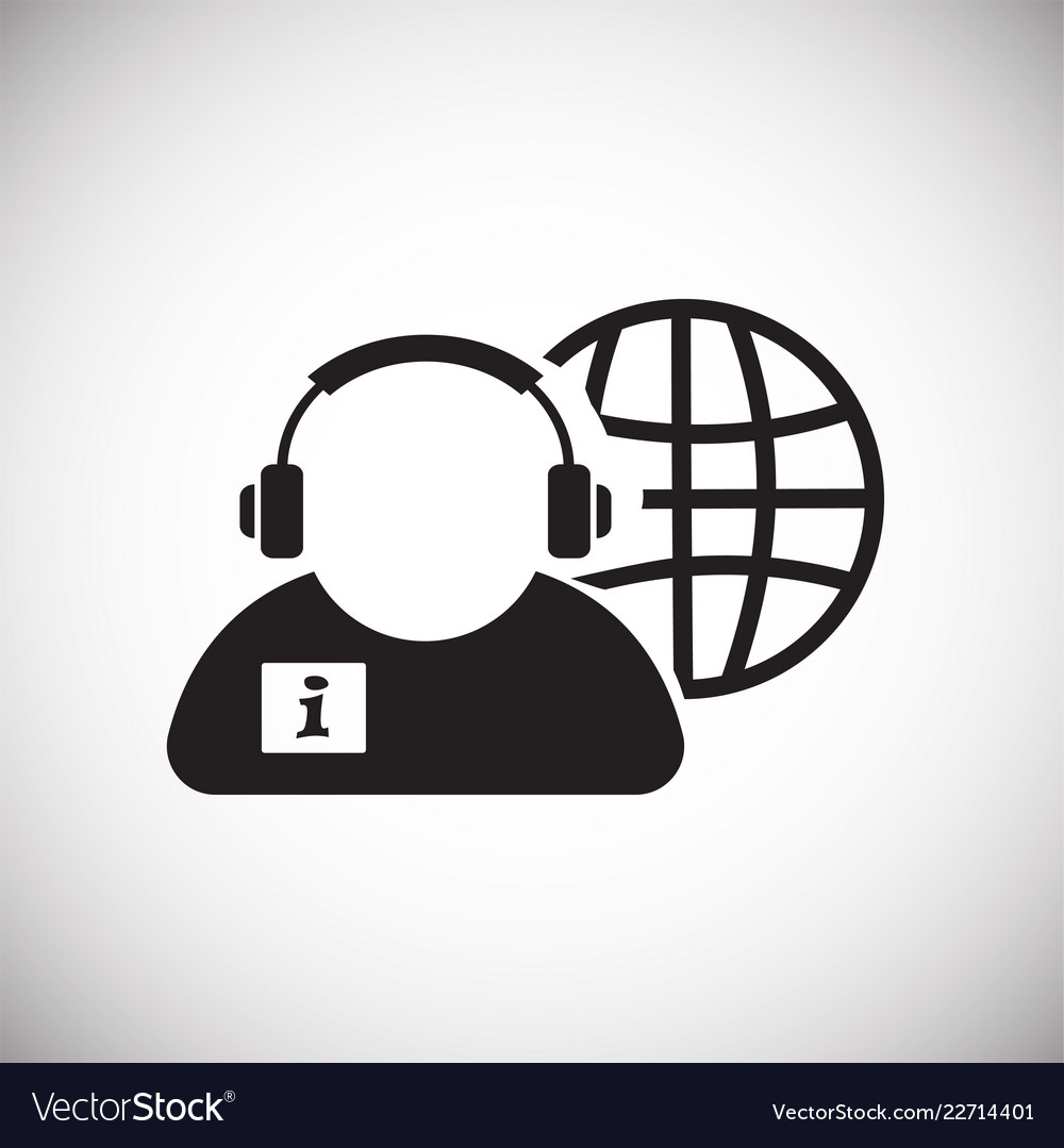 Global Customer Service On White Background Vector Image