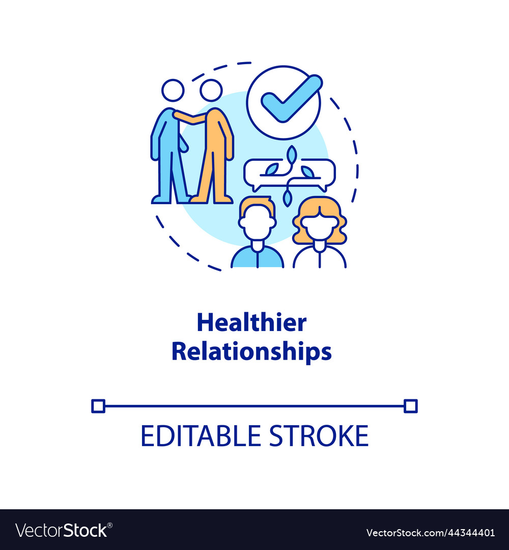 Healthier relationships concept icon Royalty Free Vector