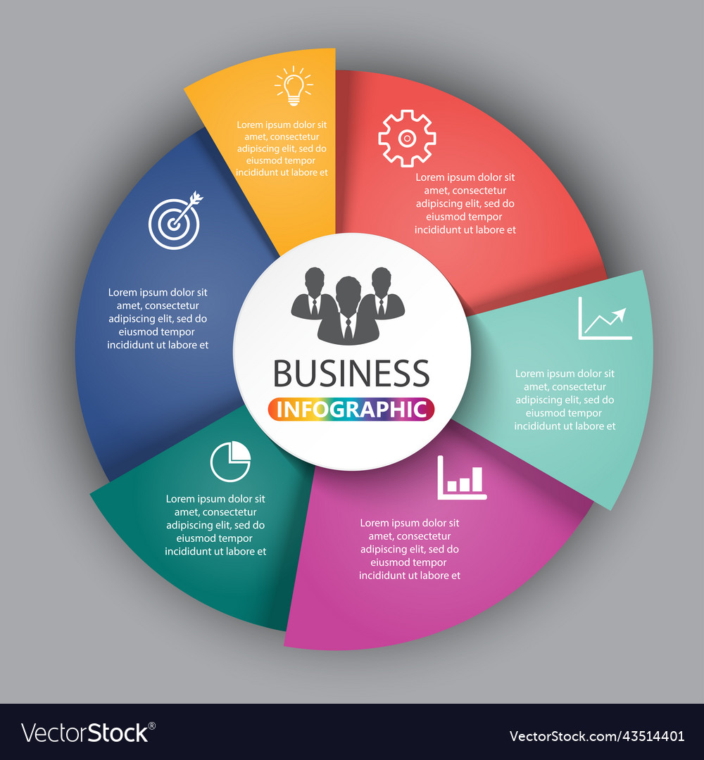 Infographic template for diagram graph Royalty Free Vector