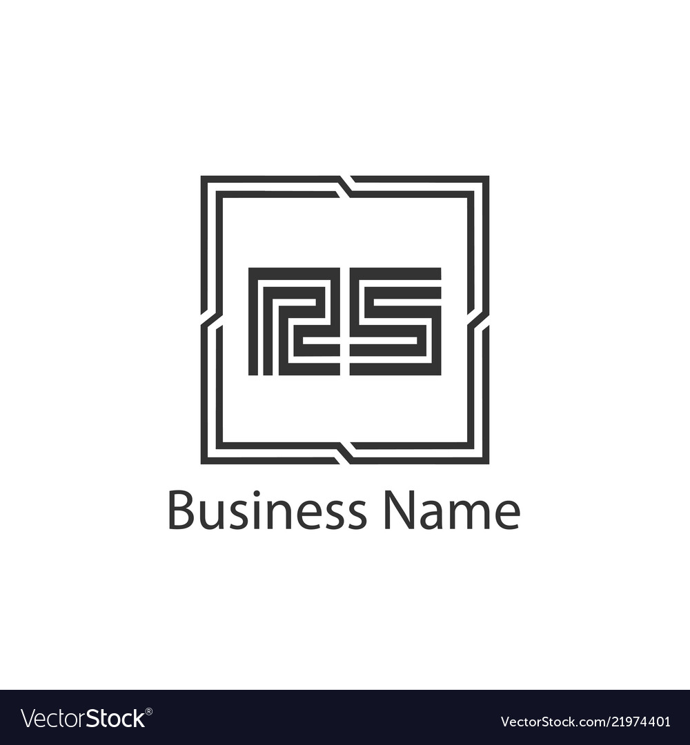 Initial letter rs logo template design