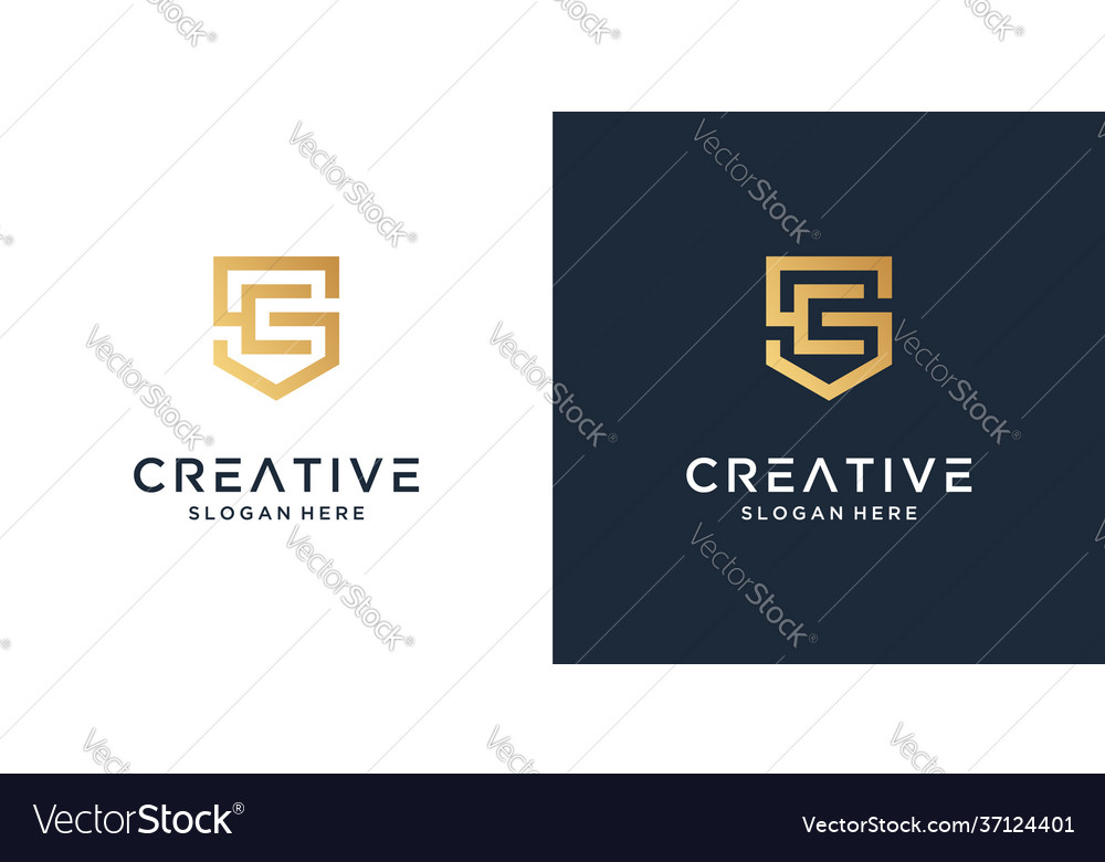 Luxury letter s and c logo design inspiration Vector Image