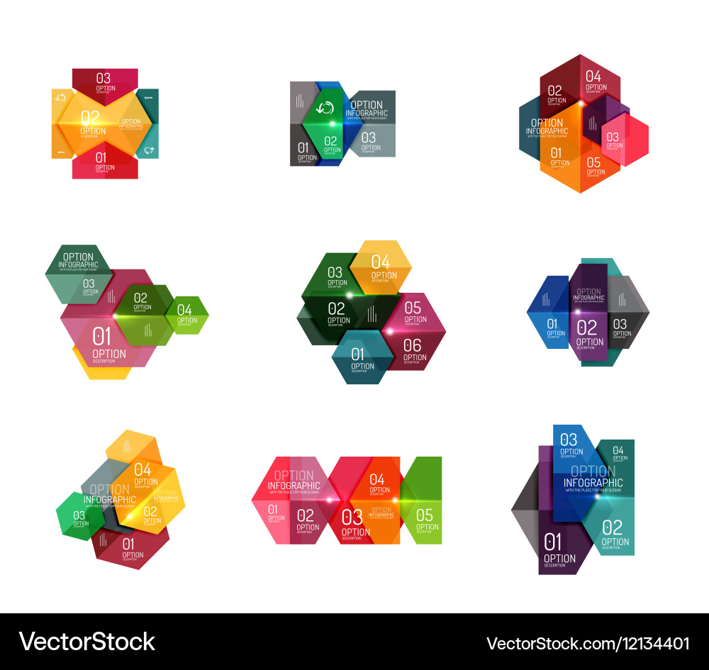 Paper business option button infographic templates