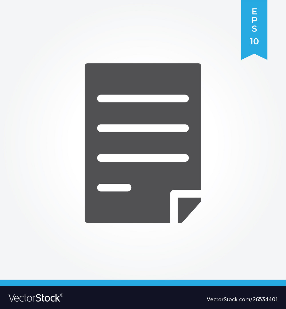 Paper with text icon simple sign for web site Vector Image