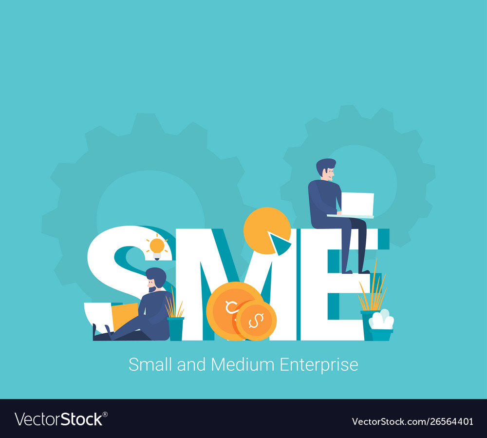 Sme small and medium enterprise concept Royalty Free Vector