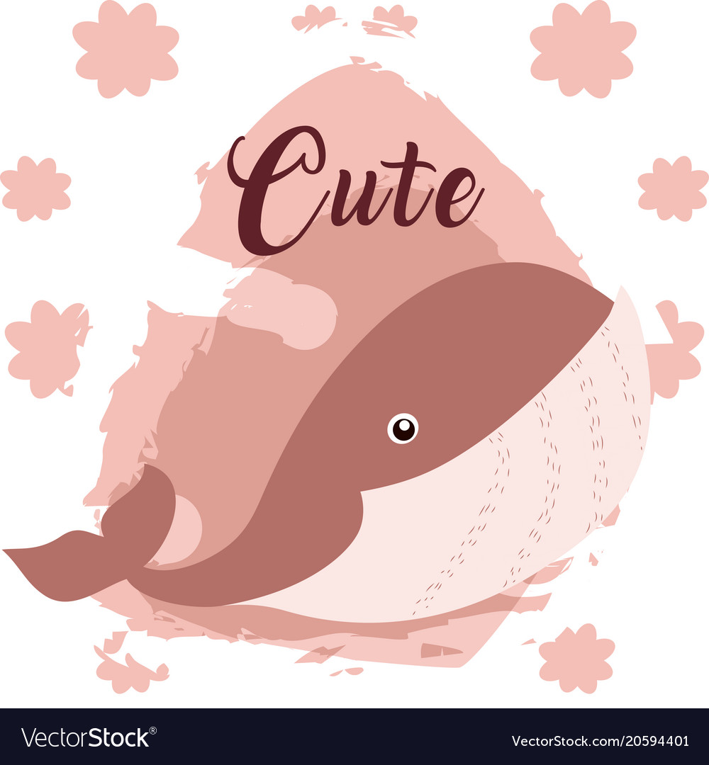 Whale cute animal cartoon