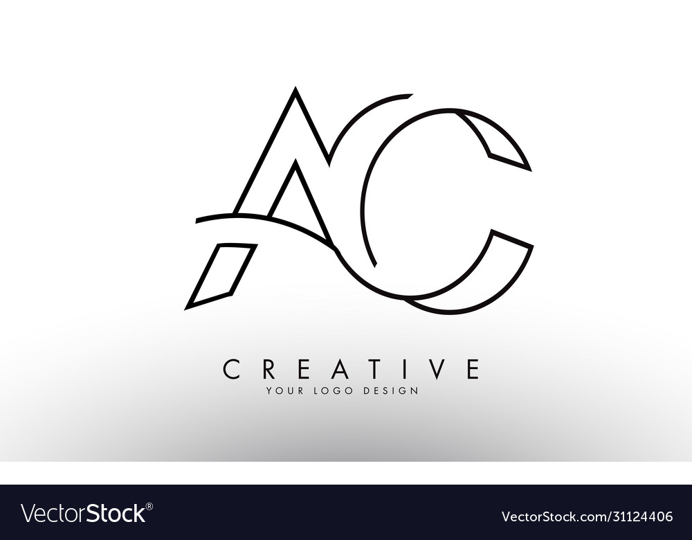 Ac a c letters logo with a simple and elegant Vector Image