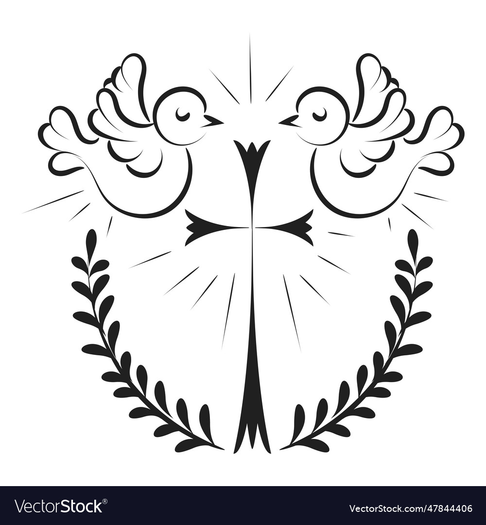 Christian symbol design for print Royalty Free Vector Image