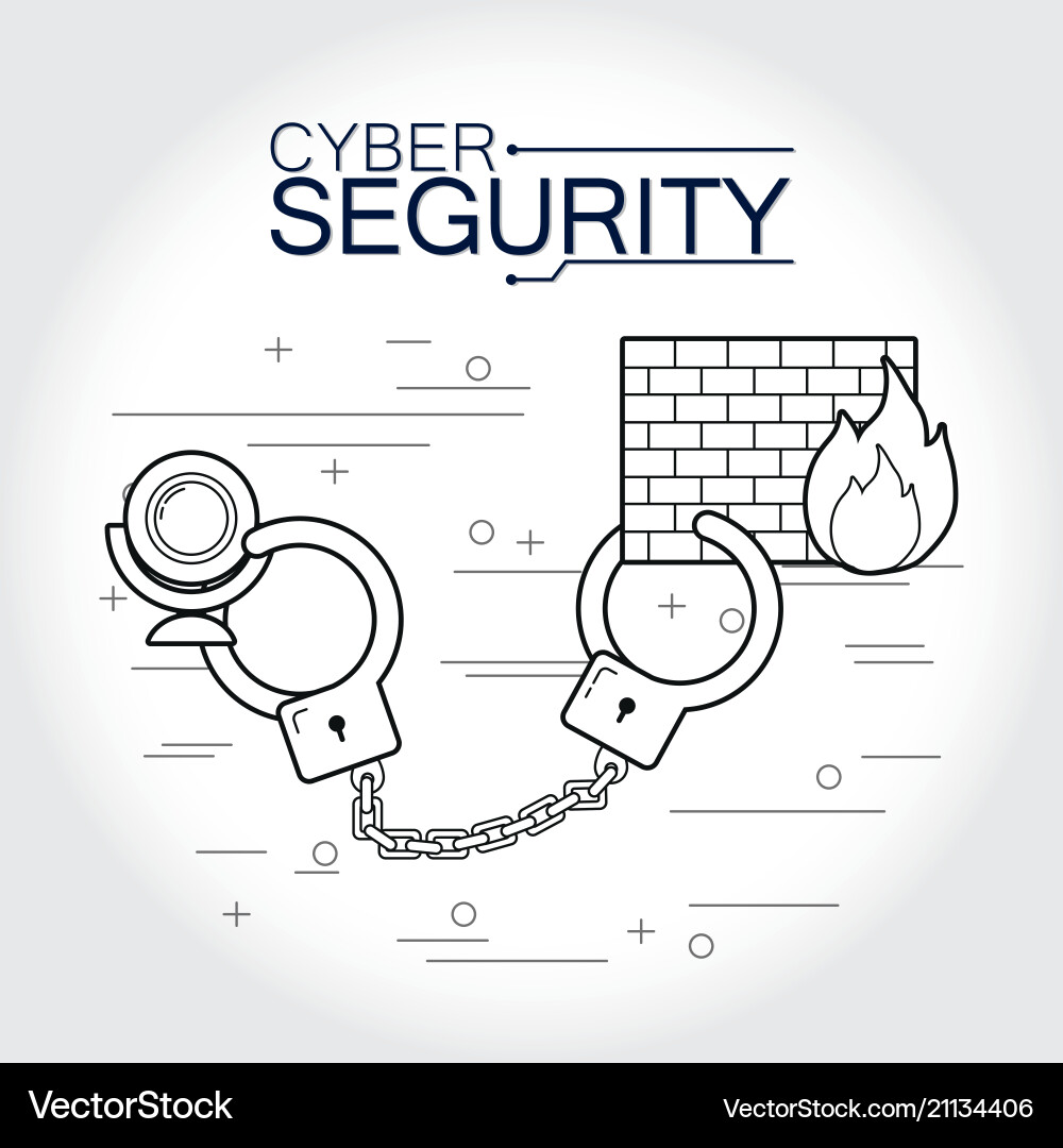Cyber security technology Royalty Free Vector Image
