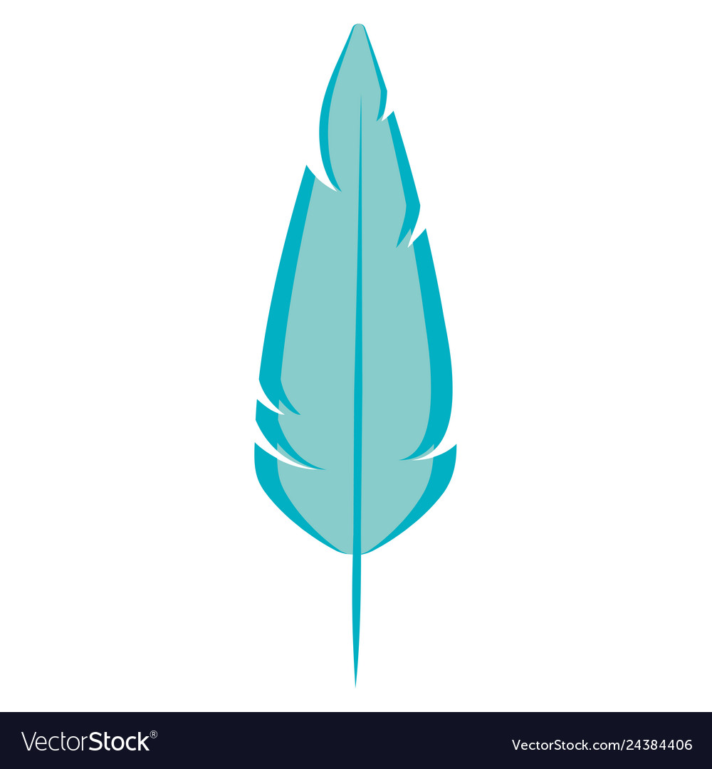 Feather exotic isolated icon Royalty Free Vector Image