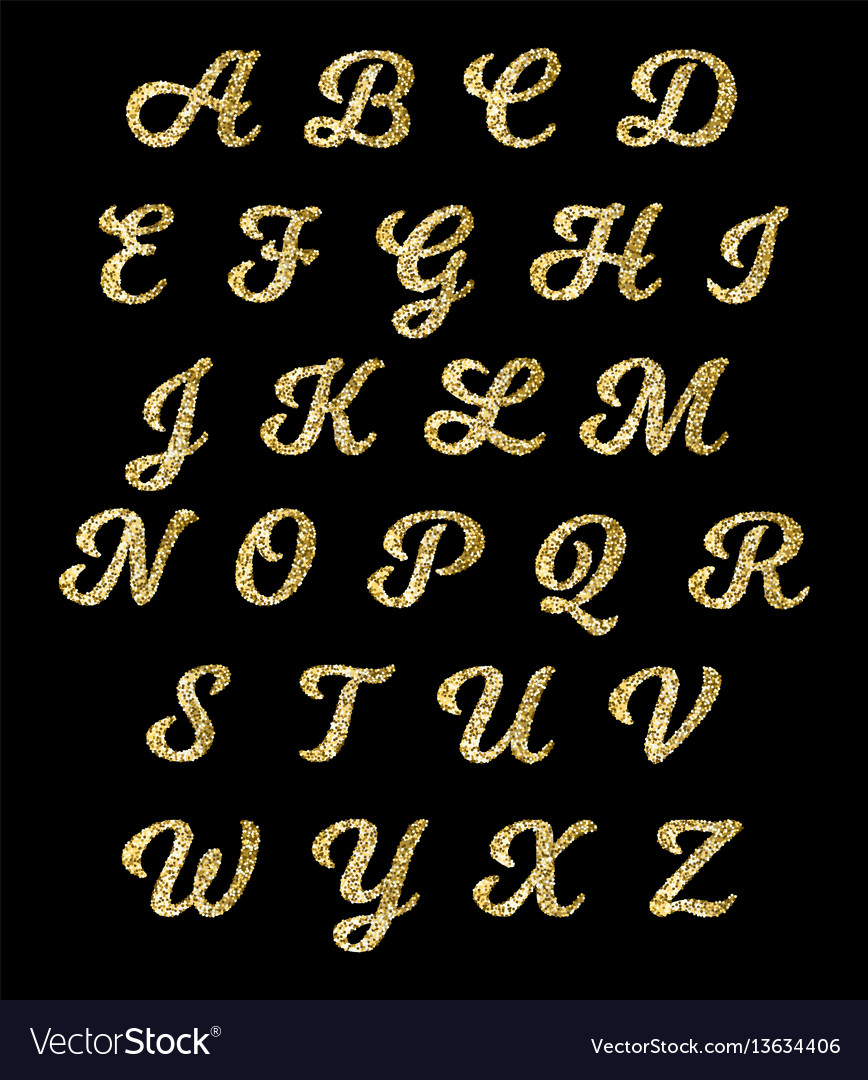 Glitter Alphabet Font