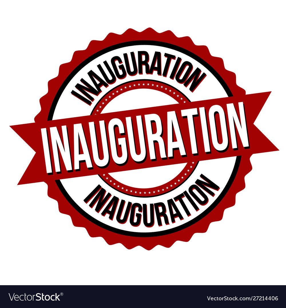 Inauguration label or sticker