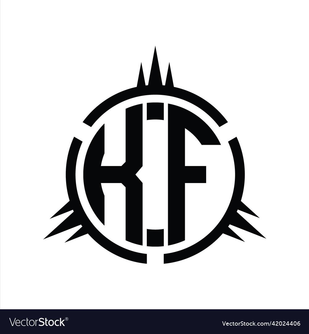 Kf Logo Monogramm Kreiselement Design Template