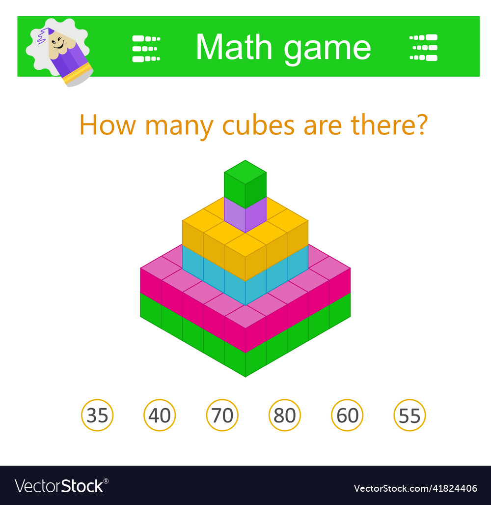Math game Royalty Free Vector Image - VectorStock