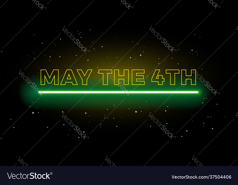 May 4th holiday greetings background yellow Vector Image