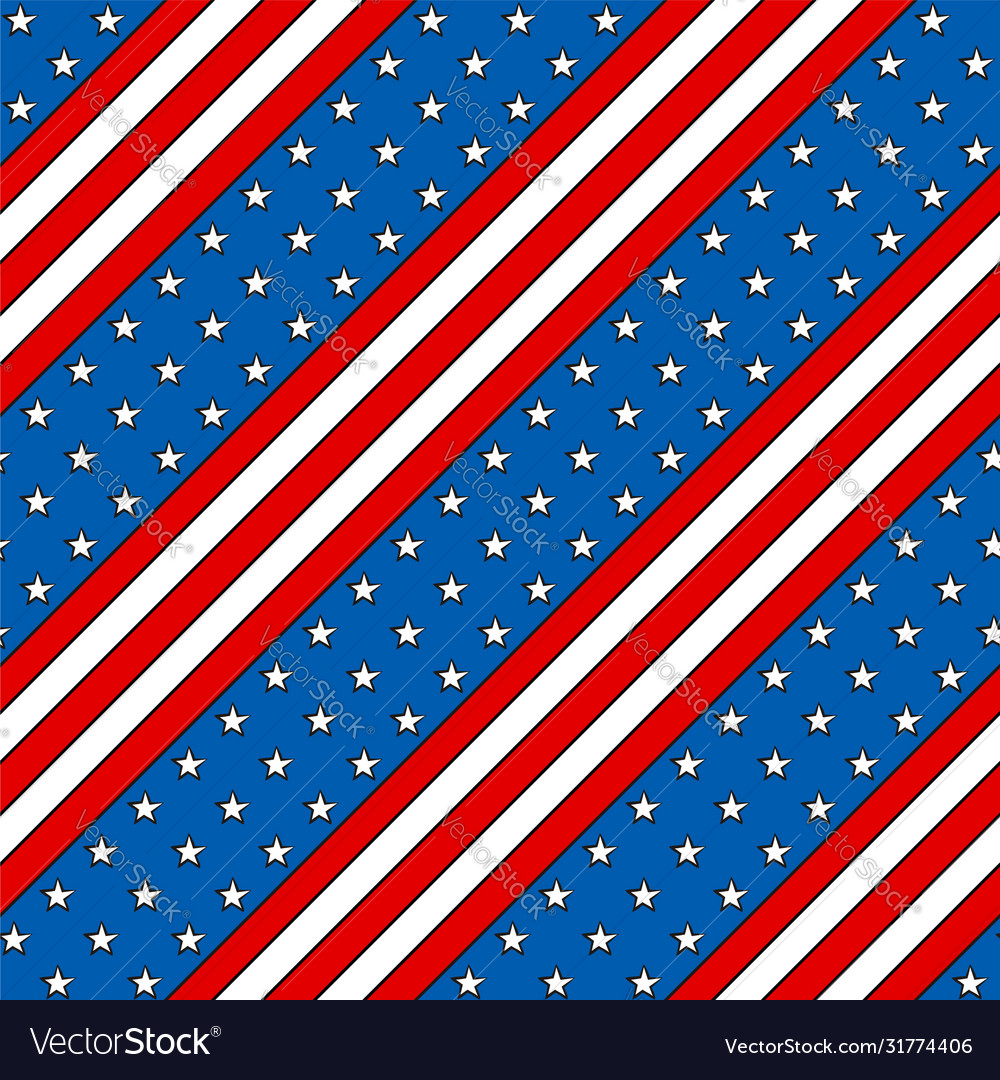 Seamless Pattern For Usa Independence Day Vector Image