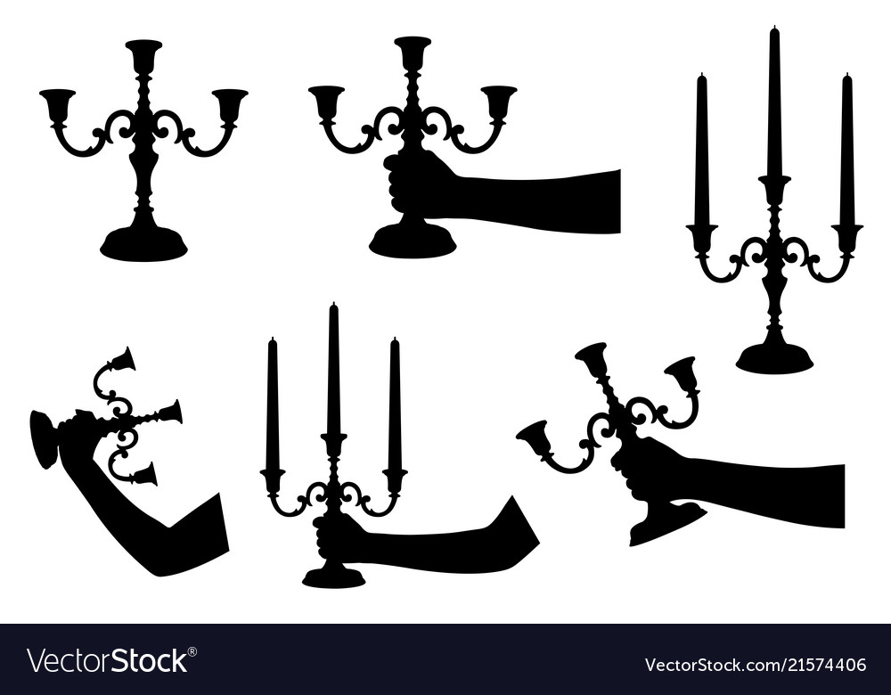 Set of different candlesticks