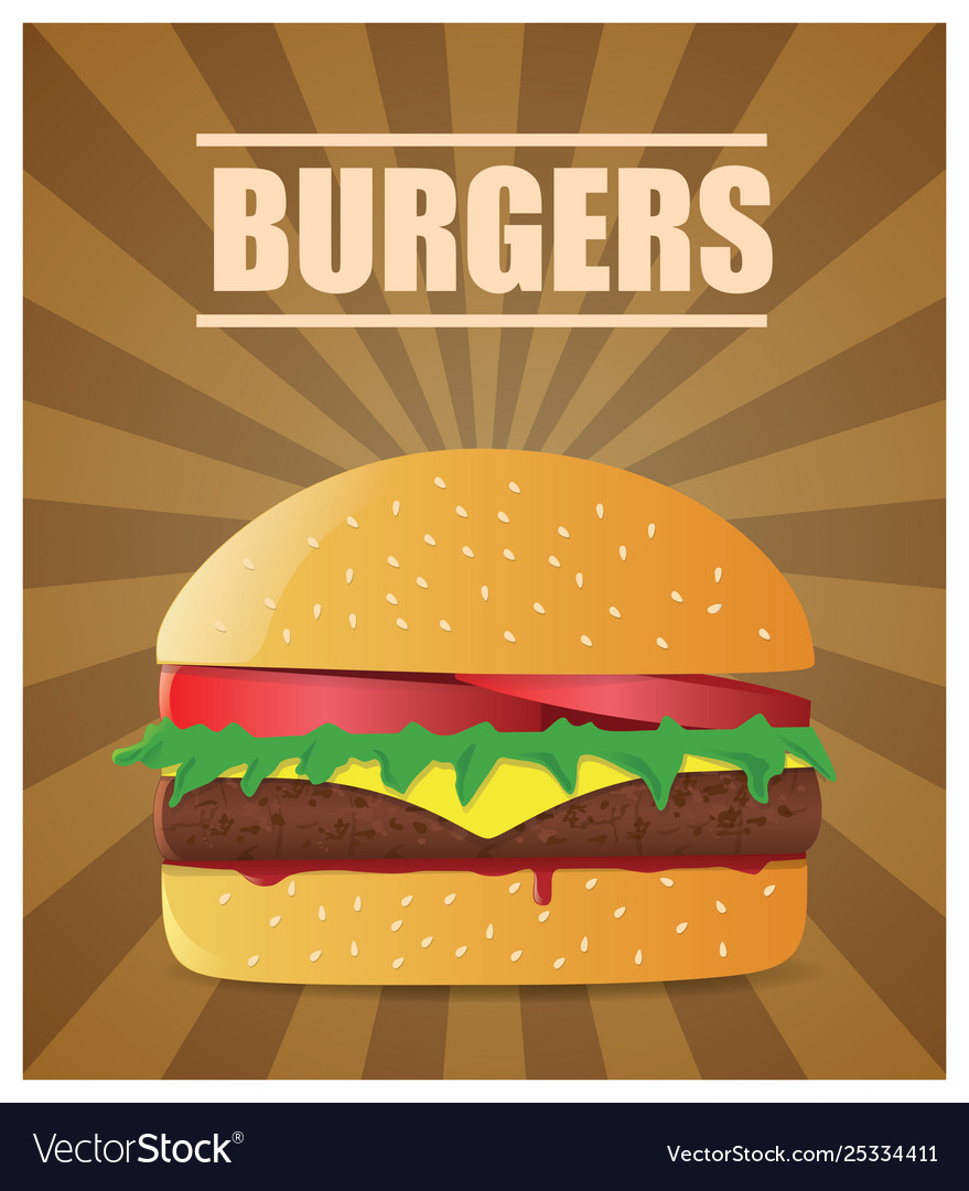 Fresh burger with tomatoes lettuce cheese meat