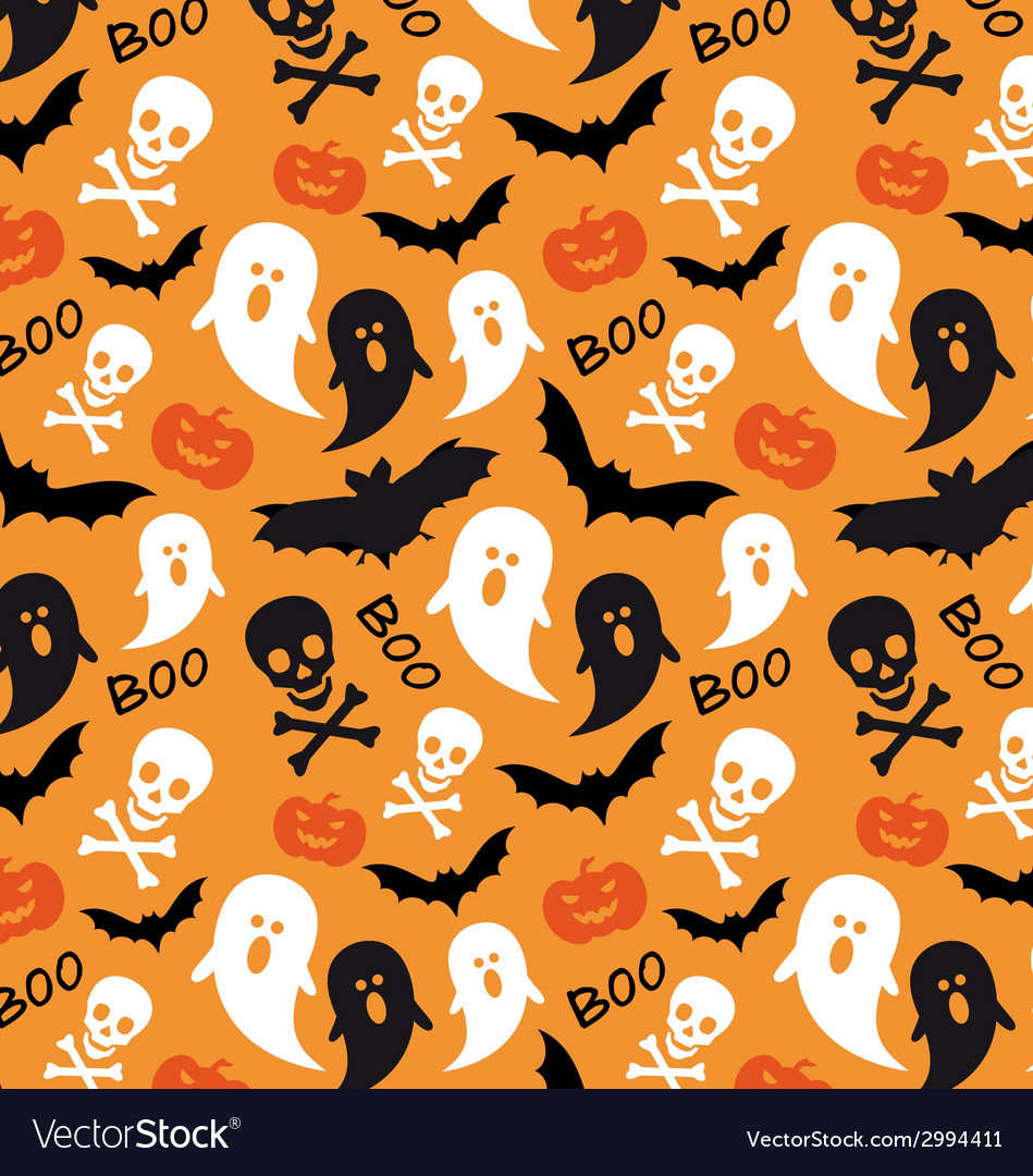 Halloween seamless patterns Royalty Free Vector Image