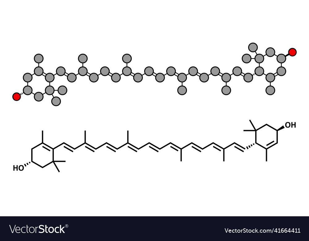 Lutein carotenoid molecule nutrient present Vector Image