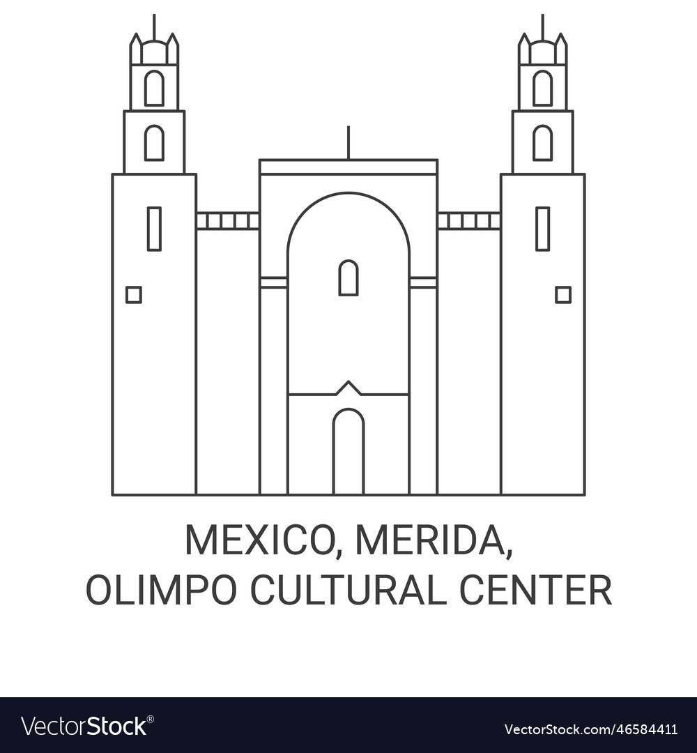 Mexico meridaolimpo cultural center travel Vector Image