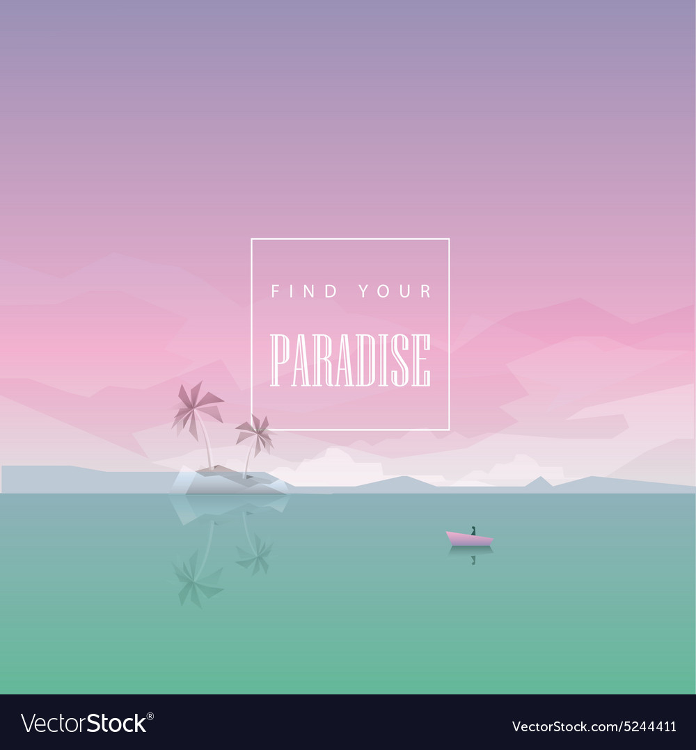 Minimalistic tropical landscape