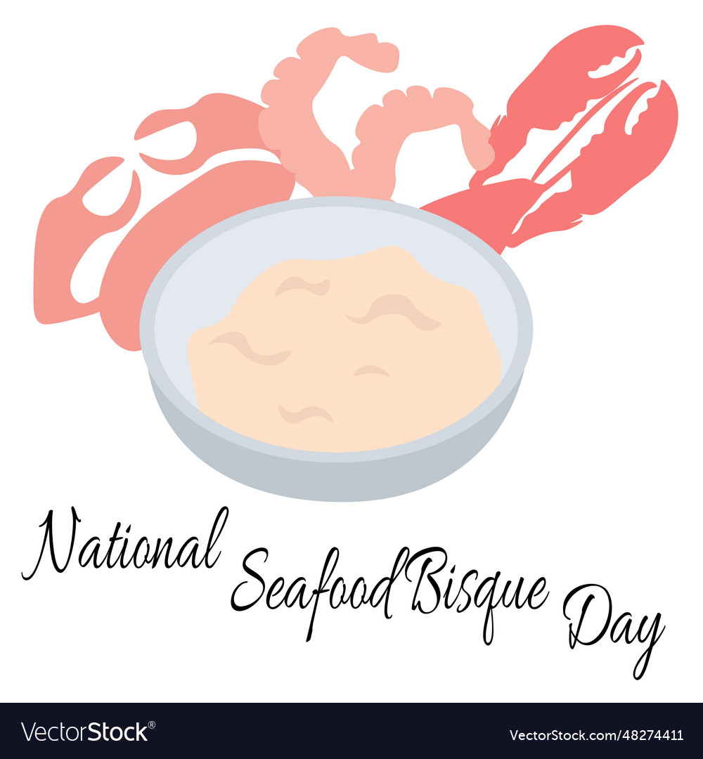 National seafood bisque day idea for poster