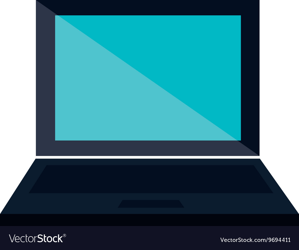 Personal computer isolated flat icon Royalty Free Vector