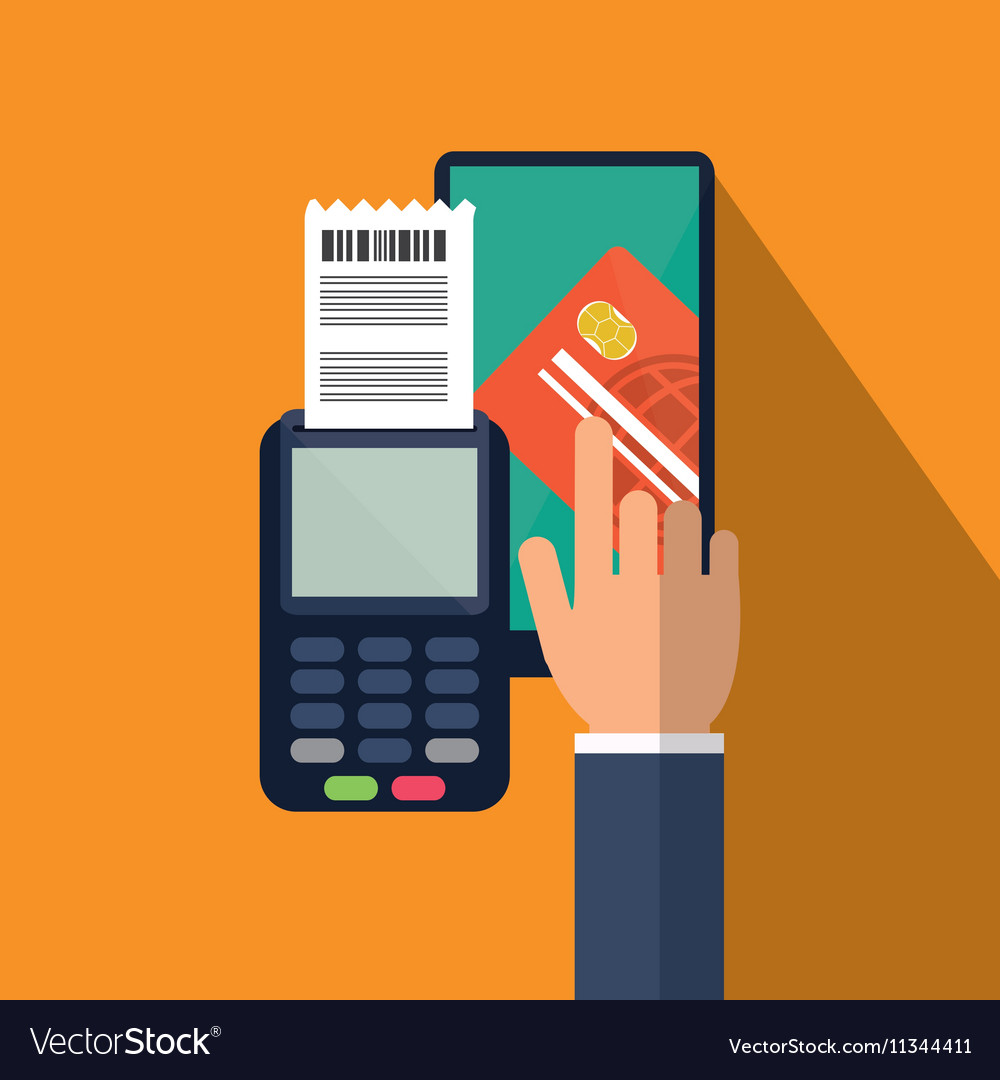 Smartphone of payment online design Royalty Free Vector