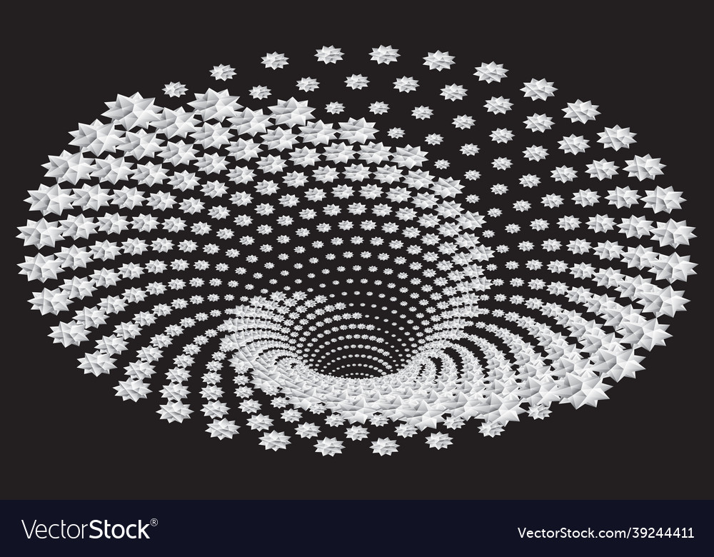 Tunnel or wormhole digital wireframe 3d