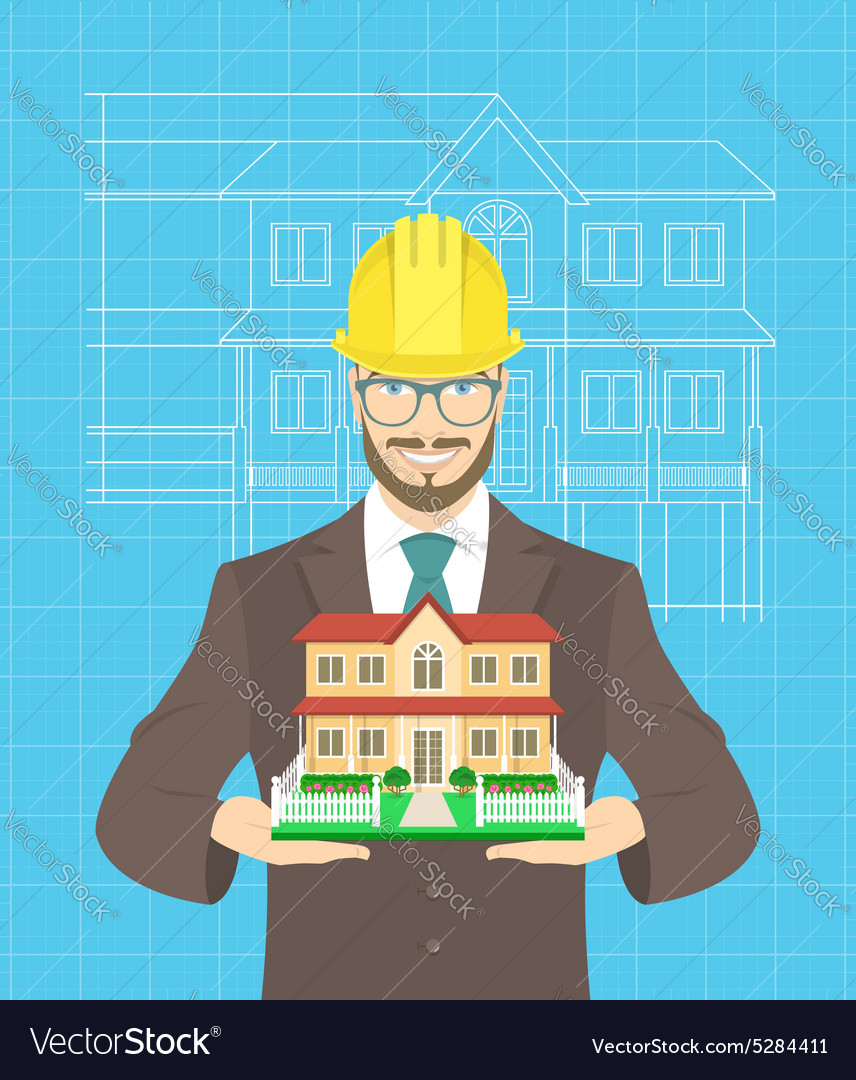 Young attractive construction manager Royalty Free Vector