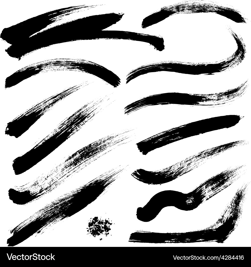 Brush Strokes Royalty Free Vector Image - VectorStock