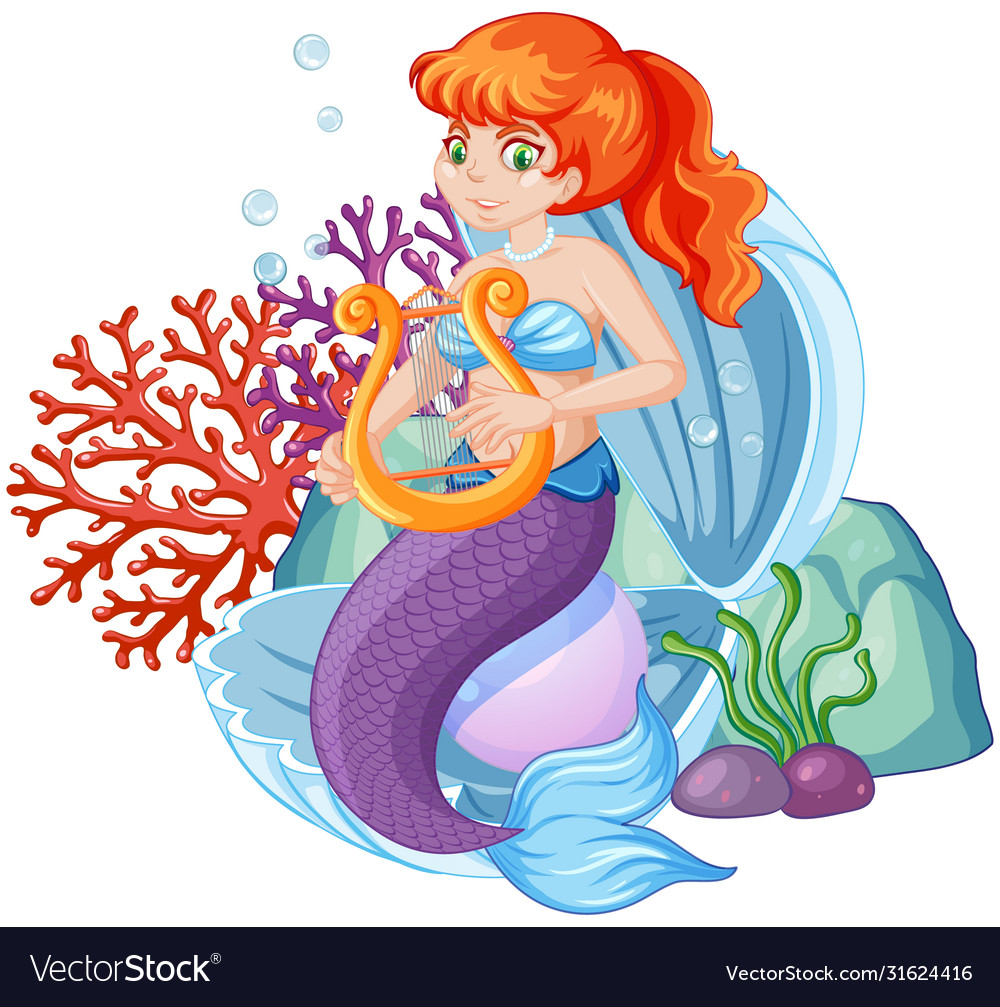 Cute mermaid cartoon character Royalty Free Vector Image Cute mermaid cartoon character Royalty Free Vector Image