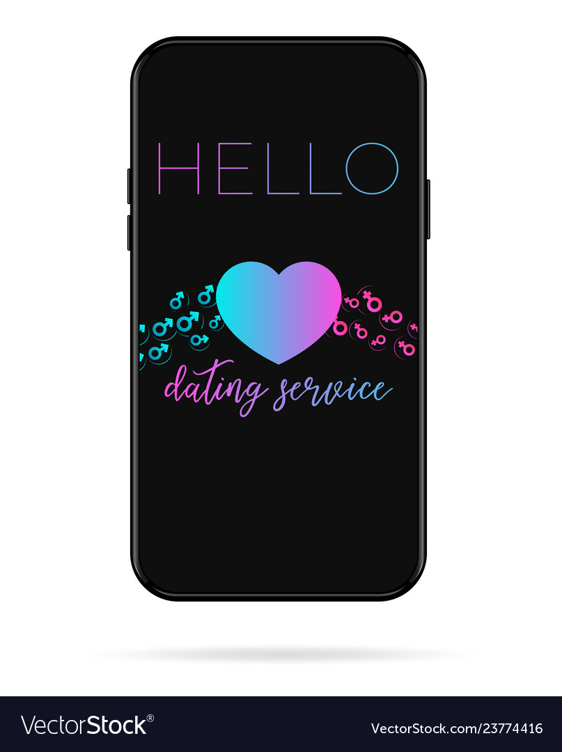 Dating service mobile app design concept