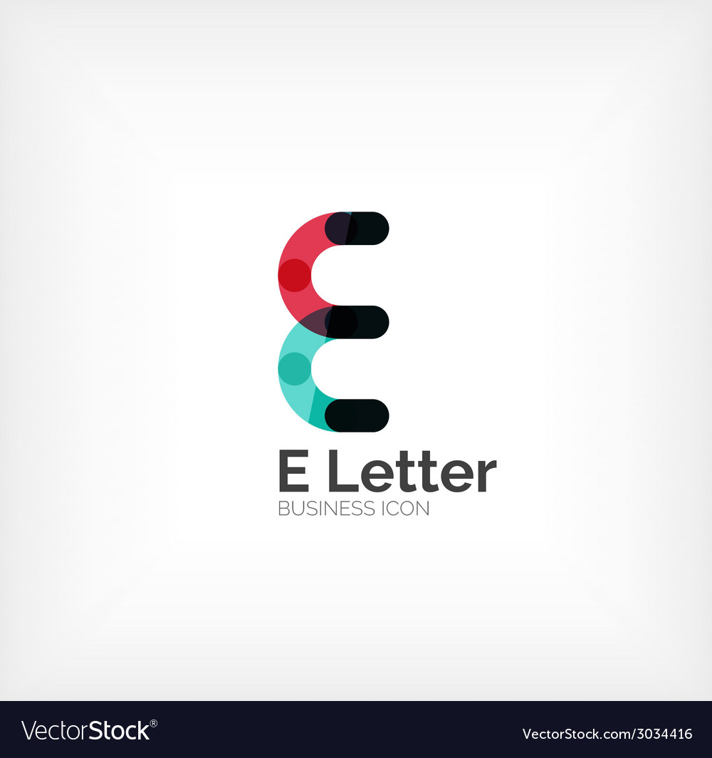 E letter logo minimal line design