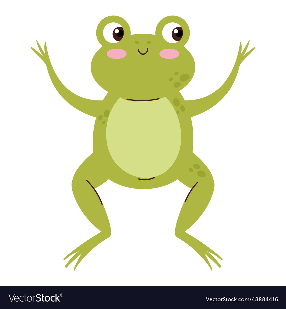 Frog Standing Cartoon Royalty Free Vector Image