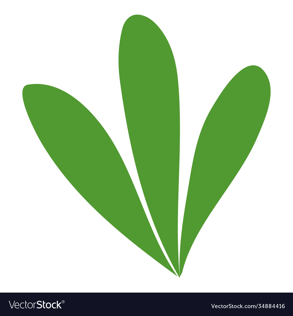 Green vegan leafs icon cartoon and flat style