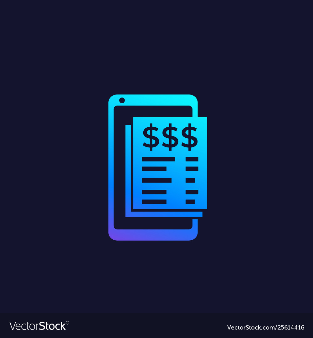 Invoice app mobile payments icon