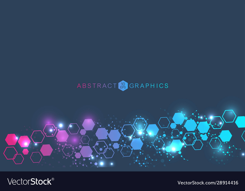 Science network pattern connecting lines and dots vector image Science network pattern connecting lines and dots