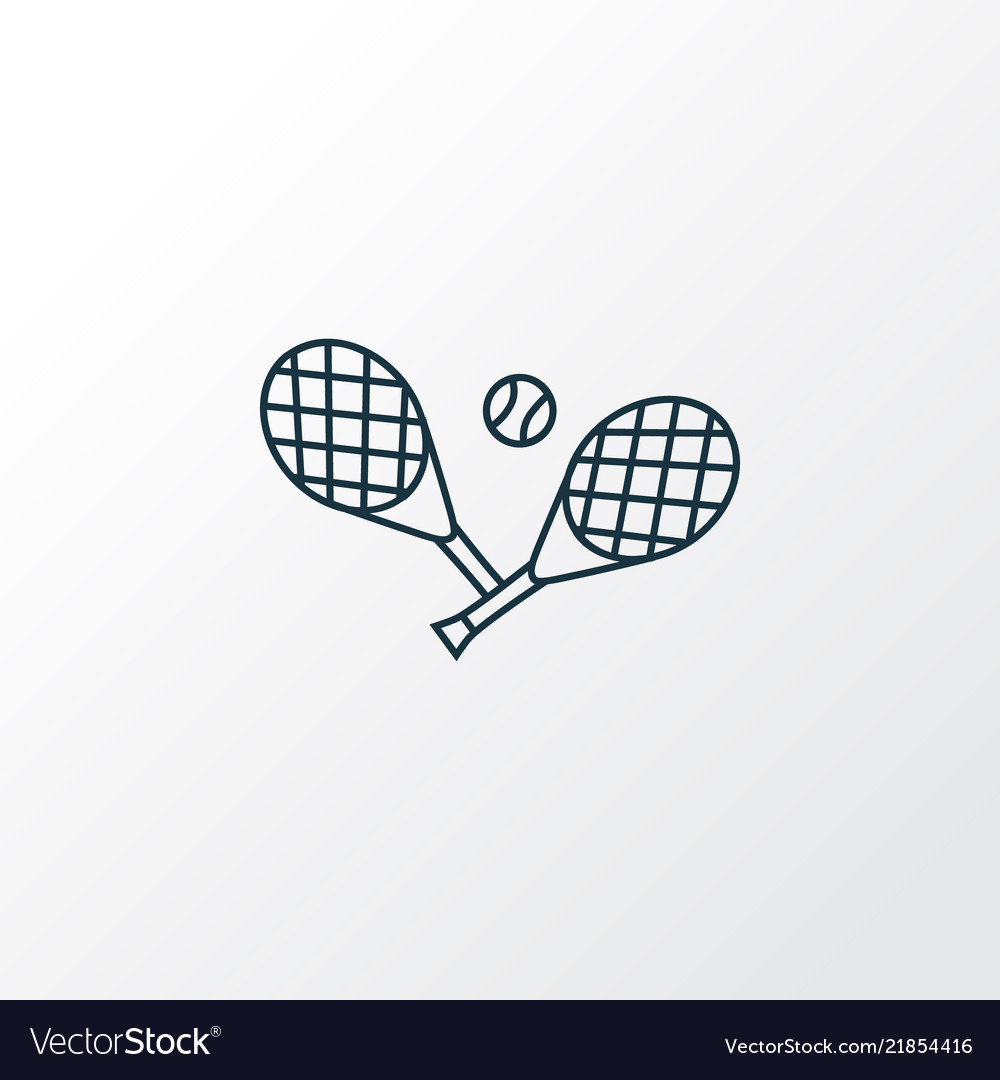 Tennis icon line symbol premium quality isolated