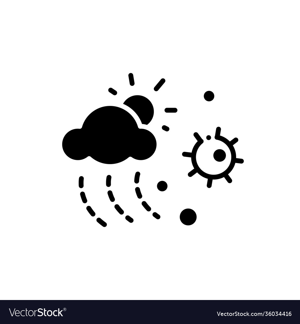 Virus spread with weather glyph icon