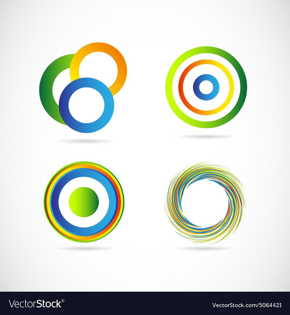 Abstract circle logo set