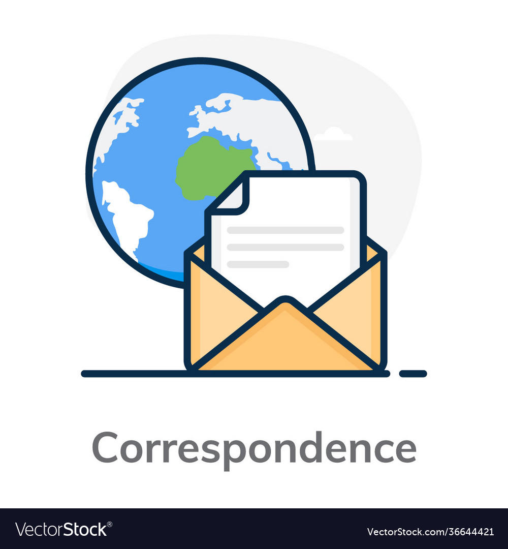 Correspondence Royalty Free Vector Image VectorStock Correspondence Royalty Free Vector Image VectorStock