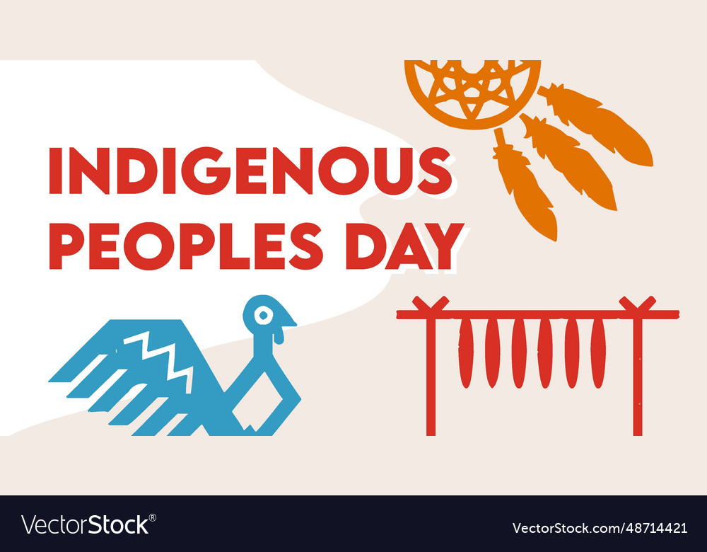 Happy indigenous peoples day united states Vector Image