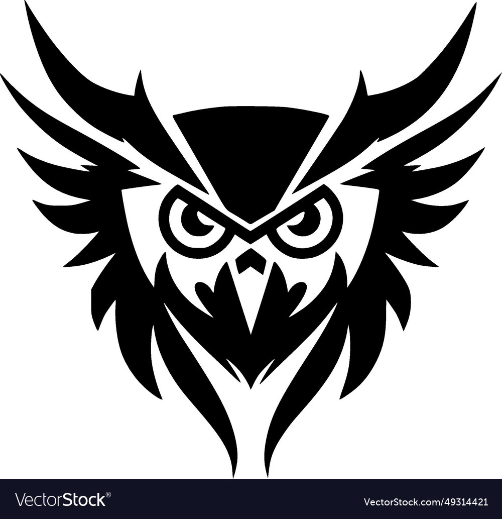 Owl - minimalist and simple silhouette Royalty Free Vector